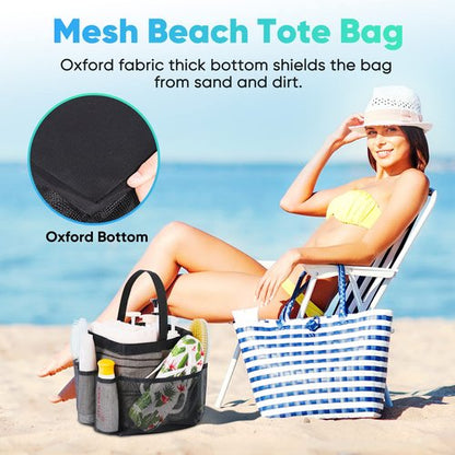 EUDELE Mesh Shower Caddy Portable for College Dorm Room Essentials, Shower Caddy Dorm with 8-Pocket Large Capacity for Beach, Swimming, Gym, Travel essentials