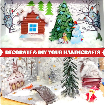 CH HAICHENG Christmas Fake Snow | 350g Fluffy Cotton-Like Indoor & Outdoor Decorations