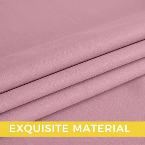 NICETOWN Room Darkening Draperies Curtains Panels, 2 Panels Rouge Pink W52 x L84