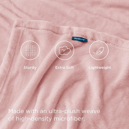 Bedsure GentleSoft Fleece Bed Blankets Full Size Pink - Soft Lightweight Plush Fuzzy Cozy Luxury Blanket Microfiber, 84x90 inches