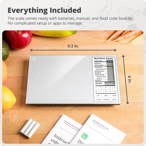 Greater Goods Food Scale - Nutrition Calculator for Meal Prep & Weight Loss | Compact 11lb Capacity, Silver