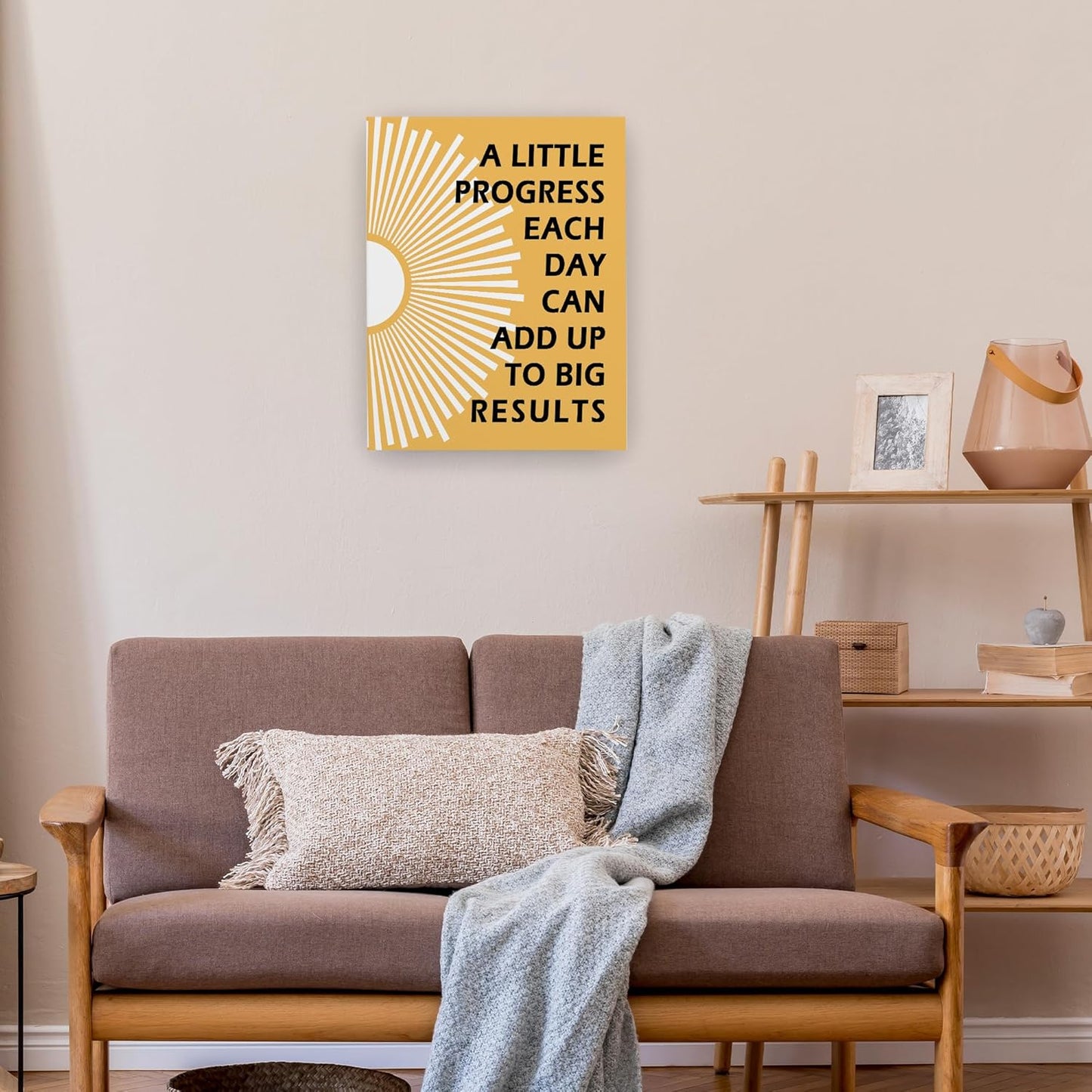 Pugwak Positive Affirmations Wall Art - Motivational Canvas Print for Therapy & Nursery | 11x14 Inch