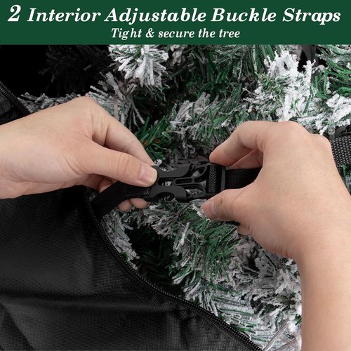 Heavy Duty Christmas Tree Storage Bag by [Brand Name] - Reinforced Handles & Dual Zippers | Fits 3FT-4.5FT Trees, Black