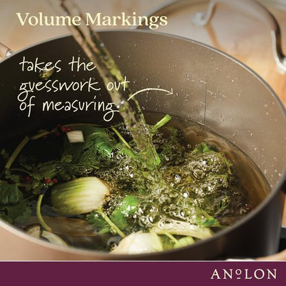 Anolon Advanced Home Hard-Anodized Nonstick Tapered Sauce Pan/Saucepot, 4.5-Quart (Bronze)