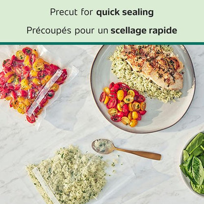 FoodSaver 1-Gallon Vacuum Seal Bags - BPA-Free Multilayer for Food Preservation & Sous Vide, 13 Count | Clear