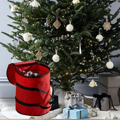 Dazzle Bright Christmas Lights Storage Bags - Tear-Proof Red Oxford Fabric with 3 Metal Reels & Reinforced Handles