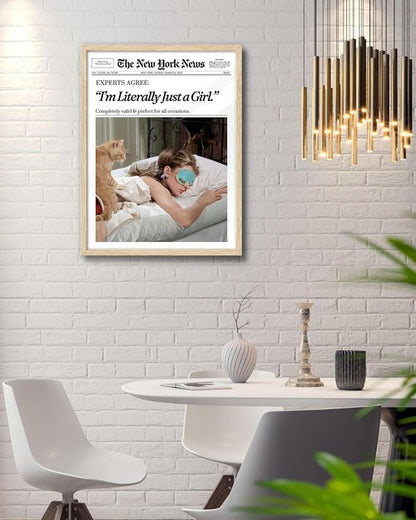 EcoHest Audrey Hepburn Framed Wall Art - Trendy 12x16 Inch Canvas Home Decor in Beige Retro