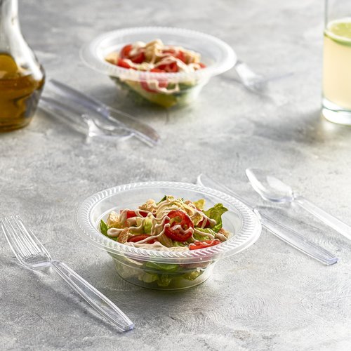 Plasticpro Disposable Clear Plastic Cutlery Disposable utensils Heavyweight 100 Count (Forks)