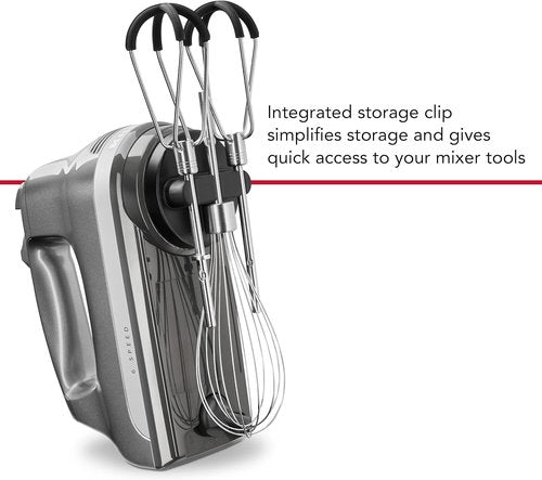 KitchenAid Hand Mixer - 6 Speed with Flex Edge Beaters for Effortless Mixing | KHM6118