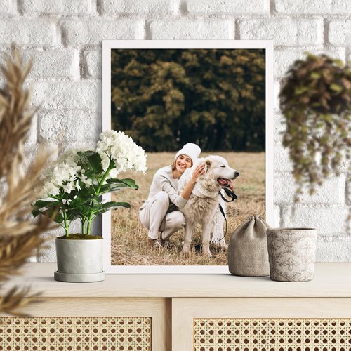 ARTWIND 20x28 Poster Frame 2 Pack, White Solid Wood Photo Picture Frame for Horizontal or Vertical Wall Mounting, Hanging Hardware Included
