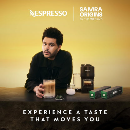 Nespresso | Samra Origins by The Weeknd Double Espresso Coffee Pods - Light Roast, 20-Count, 2.7 fl. Oz.