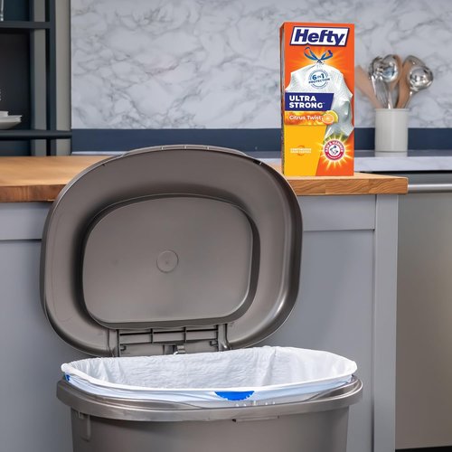 Hefty Ultra Strong Kitchen Trash Bags - Citrus Twist Scent, 13 Gallon, 40 Count