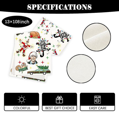 13x108 Inch Linen Table Runner - Christmas Holiday Decor, White (Variation: White+13"x108")