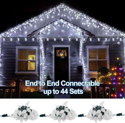 C9 Christmas Lights - 50 LED Faceted String Lights | 24.5 FT Connectable, UL Certified for Indoor/Outdoor Use