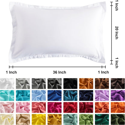 NTBAY King Pillow Shams - Super Soft Brushed Microfiber 20x36 Sham Covers | Wrinkle & Stain Resistant, White - 2 Pack