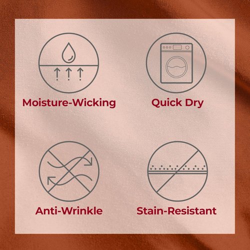 Mellanni Split King Sheets Set - 5 PC Iconic Collection Bedding - Hotel Luxury, Extra Soft, Cooling Bed Sheets - Wrinkle, Fade, Stain Resistant (Split King, Terracotta)