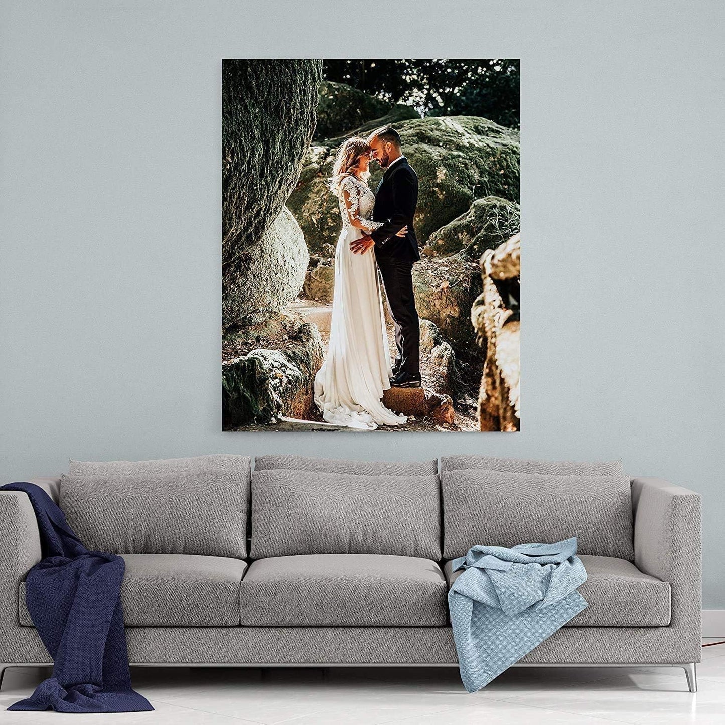 P&L ART Personalized Canvas Prints - Transform Your Photos into Stunning Wall Art | 16x20 Framed Decor