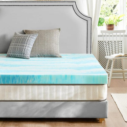 Mattress Topper King - 2 Inch Cooling Gel Memory Foam for Back Pain Relief | CertiPUR-US Certified
