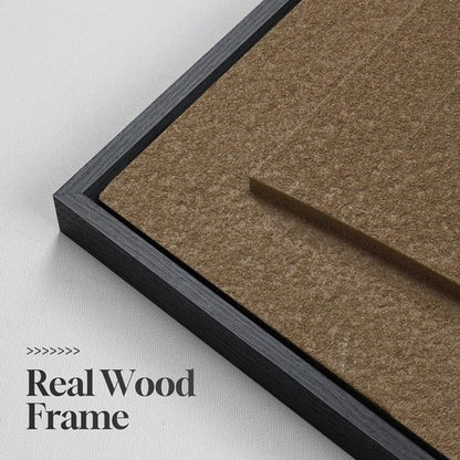 Large Framed 3D Textured Abstract Wall Art - Modern Geometric Decor for Living Room | 24x36 In