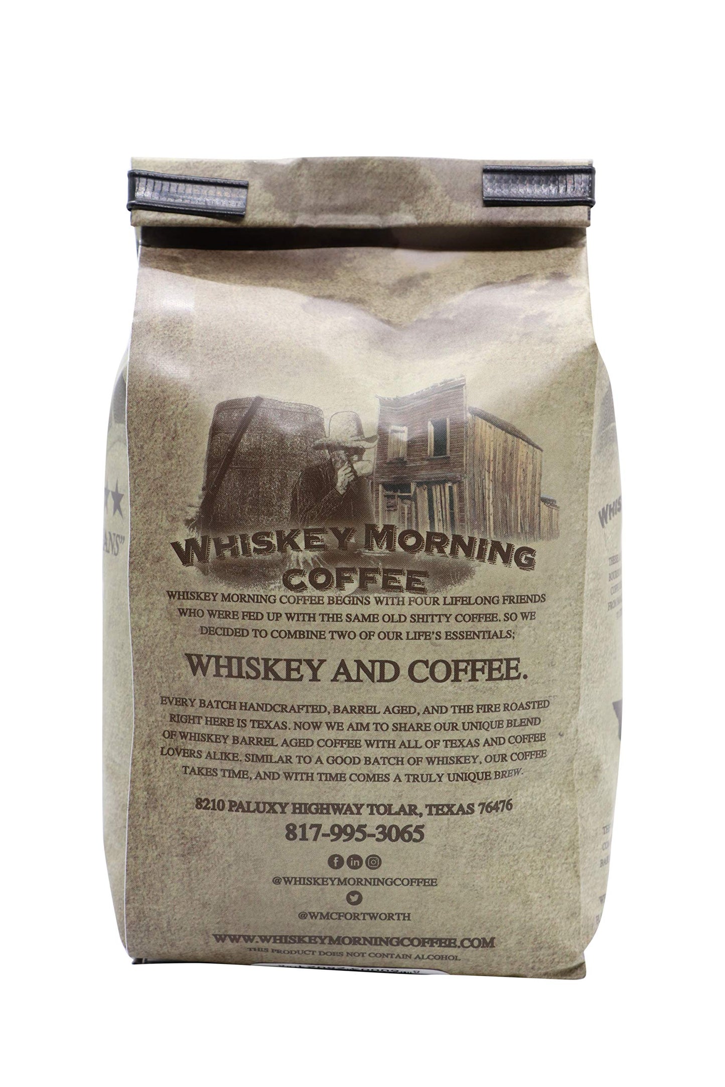 Whiskey Morning Coffee: Fire Roasted, Whiskey Infused, Small Batch Coffee (Whole Bean)