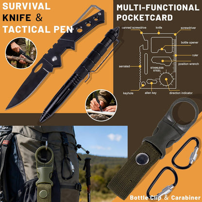 Survival Kit Advent Calendar 2025 - 24-Day Countdown with Outdoor Survival Tools for Men & Teens