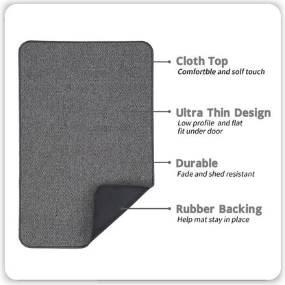 Bath Mat,Ultra Thin Bathroom Rugs,Rubber Bath Mats for Bathroom,No Slip Bath Rugs,Quick Dry,Machine Washable,Low Pile,Absorbent,Shower Outside,Sink,Home Decor Accessories.Dark Grey,1'5"x2'3"(2 Pack)