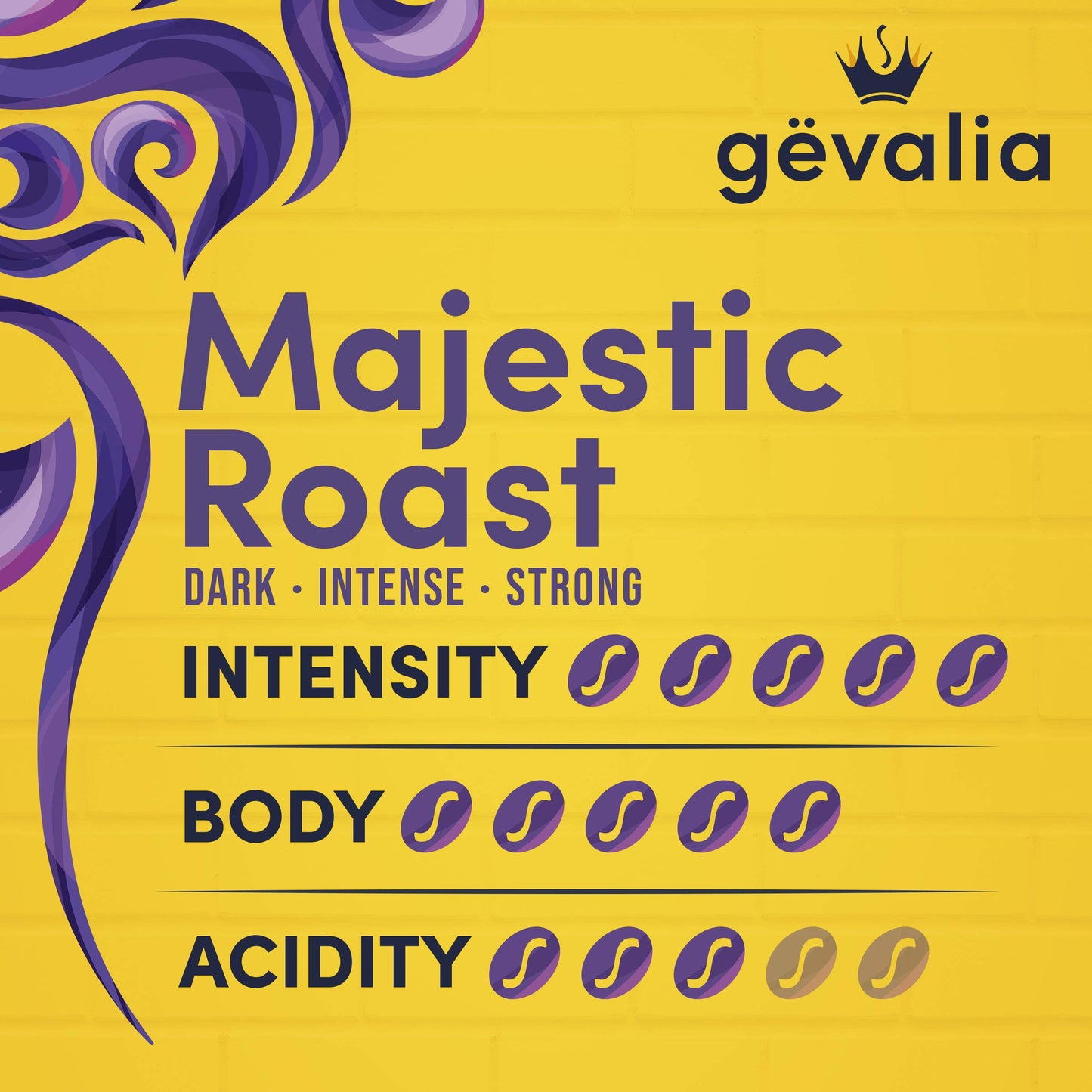 Gevalia Majestic Roast Bold Dark Roast Ground Coffee (12 oz Bag)