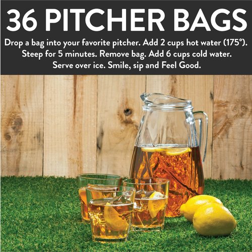 FGO Organic Green Iced Tea, 36 Eco-Conscious Pitcher Sized Tea Bags, Packaging May Vary (Pack of 1)