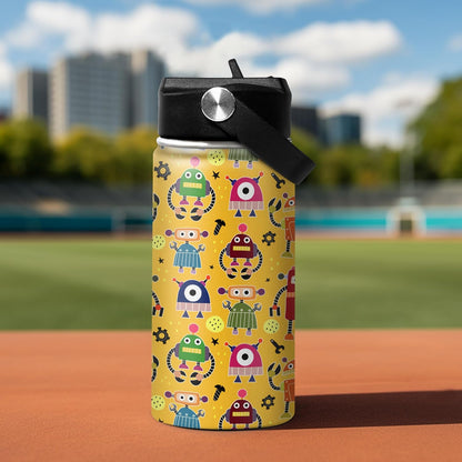 Skiennix Kids Water Bottle - Insulated 12oz Stainless Steel Tumbler with Straw | Perfect for School & Travel