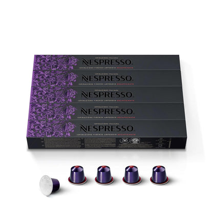Nespresso Arpeggio Decaffeinato Coffee Pods - Dark Roast, 50-Count Original Line Capsules