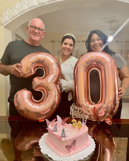 Rose Gold Number Balloons by [Brand Name] - 40 Inch 0 Balloon for Birthday Party Decorations | Perfect for All Ages