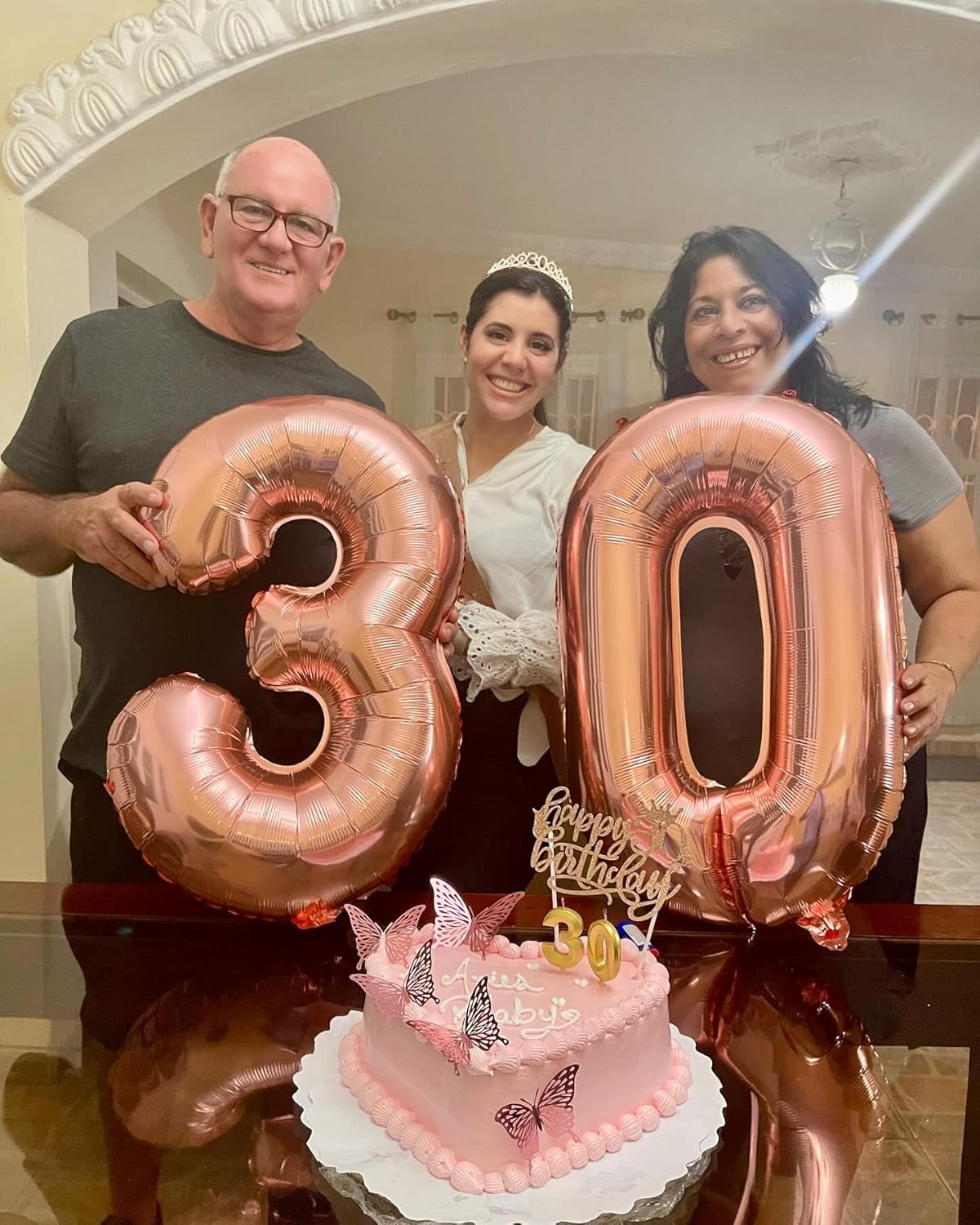 Rose Gold Number Balloons by [Brand Name] - 40 Inch 0 Balloon for Birthday Decorations | Perfect for Any Celebration