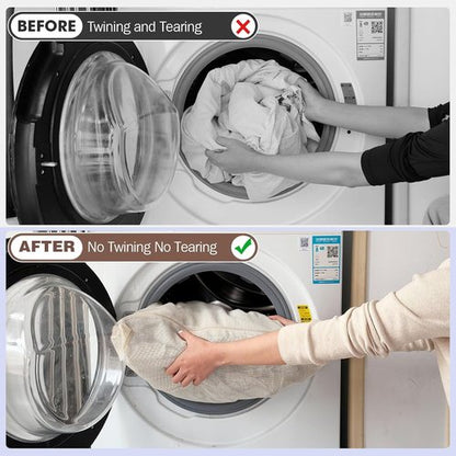 100% Cotton Mesh Laundry Bags by [Brand Name] - Premium Soft & Dye-Free | Set of 4 in Natural