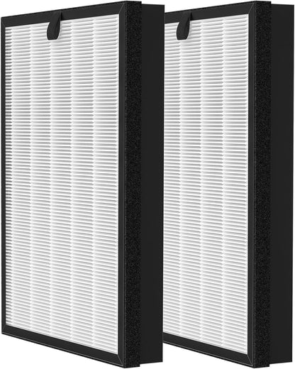Puro 400 Air Purifier Replacement Filter - 3-in-1 Activated Carbon for Pet Dander, Smoke & Dust | 2 Pack