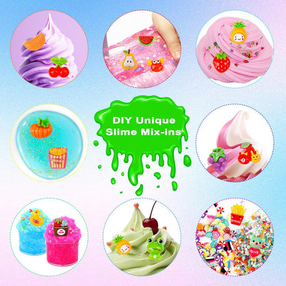 Skiennix Slime Making Supplies Kit - 175 Pack of Charms & Foam Balls for Creative Slime Fun