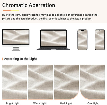 Skiennix 100% Blackout Curtains - Textured Pinch Pleated Drapes, 84" Long, Beige, 2 Panels Set