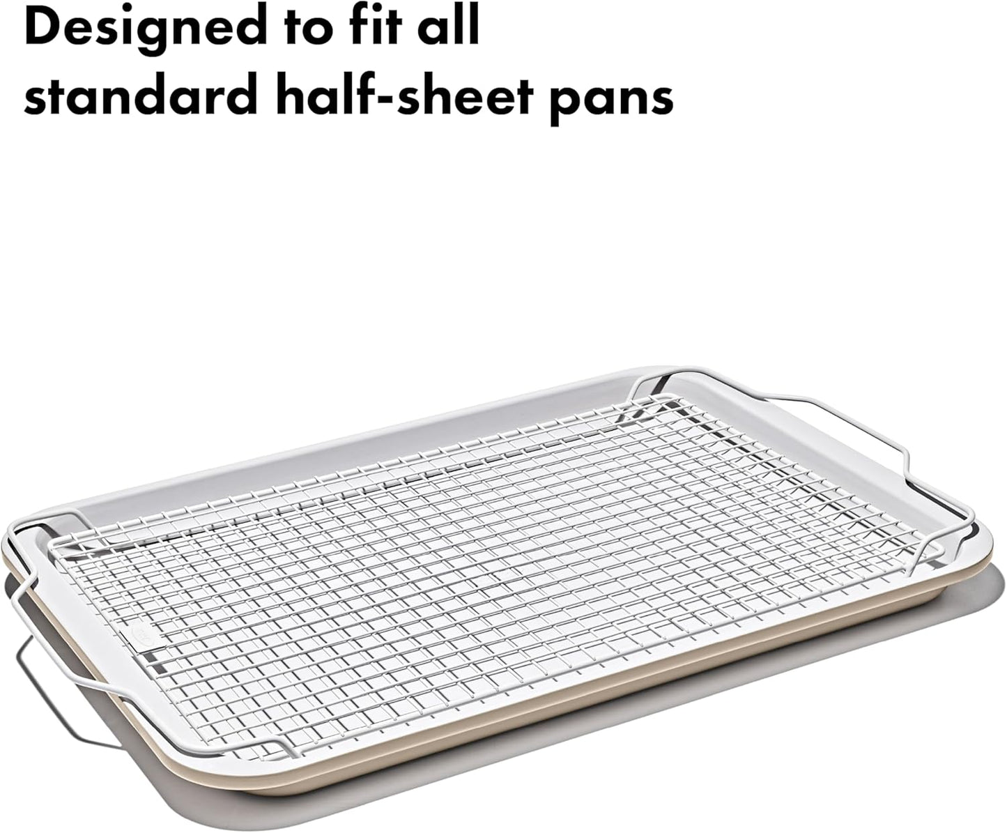OXO Good Grips Non-Stick Pro Ceramic Coated Baking Rack - Versatile Cooling Rack for Perfect Baked Goods
