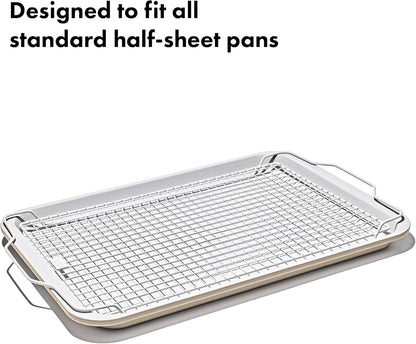OXO Good Grips Non-Stick Pro Ceramic Coated Baking Rack - Versatile Cooling Rack for Perfect Baked Goods