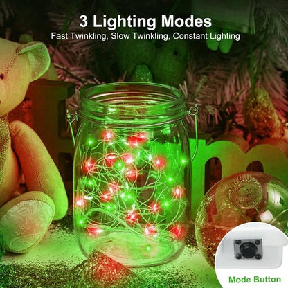 Btfarm 30 Pack Fairy Lights - Battery Operated 7ft Twinkle String Lights | Waterproof Mini Silver Wire for Christmas & Weddings