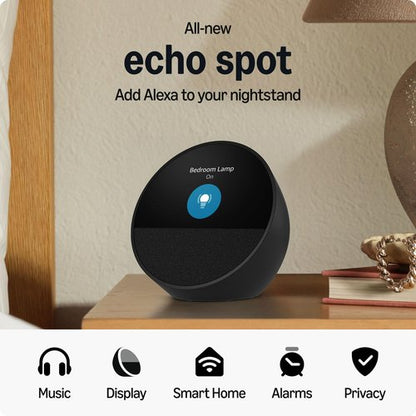 Echo Spot with Legrand Radiant Smart Plug