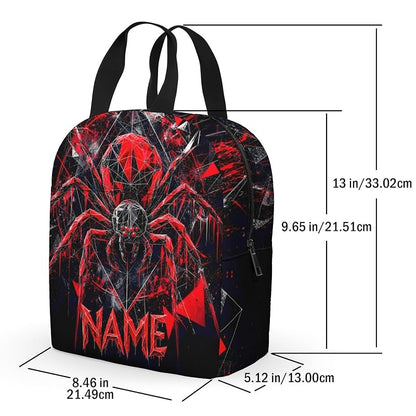 Personalized Spider Backpack with Lunch Box & Water Bottle - Color 01