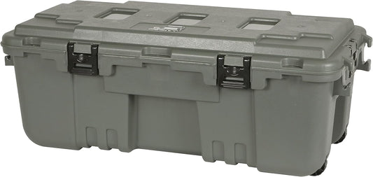Plano Storage Trunk - 108 Quart With Wheels | Durable Hunter Green Storage Solution