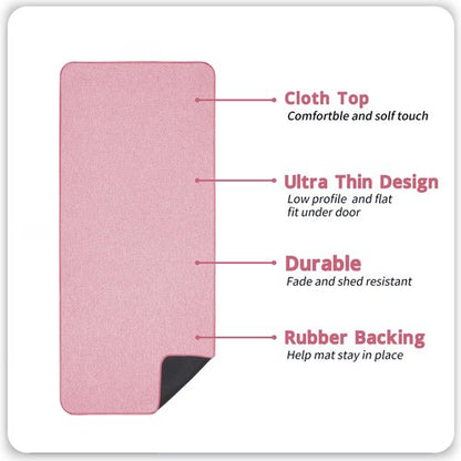 Bosap Bath Mat,Ultra Thin Bathroom Runner Rugs,Large Bath Mats for Bathroom,Quick Dry,Non-Slip,Machine Washable,Low Pile,Bath Rug,Shower Outside,Sink,Home Decor Accessories.Pink,3'x5'(36x60inch)