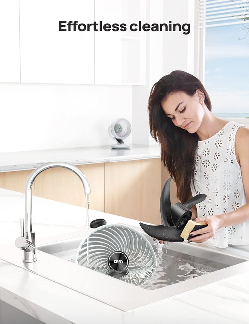 DREO Oscillating Fan for Bedroom, 13 Inch Quiet Table Fans for Home Whole Room, 70ft Powerful Airflow, Desk Air Circulator Fan with Remote, 120° Adjustable Tilt, 4 Speeds, 8H Timer, for Office Desktop