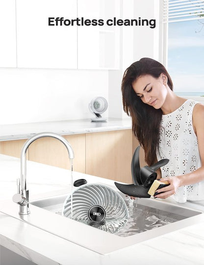 DREO Oscillating Fan for Bedroom, 13 Inch Quiet Table Fans for Home Whole Room, 70ft Powerful Airflow, Desk Air Circulator Fan with Remote, 120° Adjustable Tilt, 4 Speeds, 8H Timer, for Office Desktop