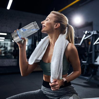 A2 Hydrogen Water Bottle,420ml Hydrogen Water Generator Rechargeable Hydrogen Glass Water Bottle Portable Hydrogen Water Ionizer with SPE/PEM Technology for Husband, Wife, Family,Travel,Home, Office