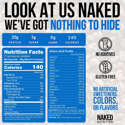 NAKED Caramel Latte Protein Coffee - Delicious Keto-Friendly Iced Protein Shake, 17 Servings