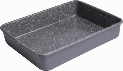 CasaWare Toaster Oven Baking Pan - Ultimate Series Commercial Weight | Non-Stick Ceramic, 11 x 9 x 2-Inch, Silver Granite