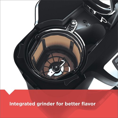 BLACK+DECKER 12-Cup Coffeemaker - Mill and Brew Functionality in Sleek Black Finish