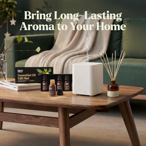 Lagunamoon Essential Oils Aromatherapy Set - 6 Premium Oils for Diffusers & Home Fragrance | 10mL Each